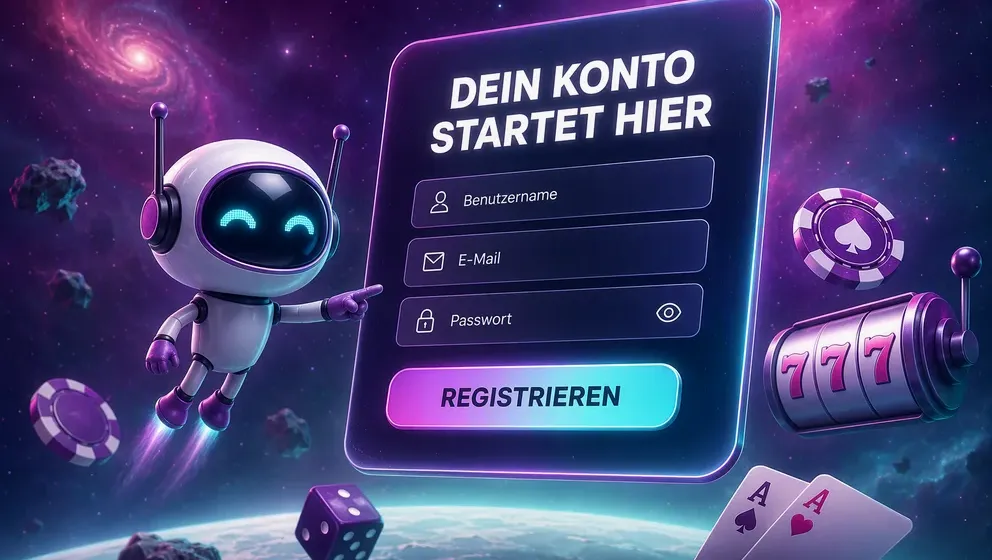 Registrierungsformular mit Eingabefeldern auf dem Bildschirm